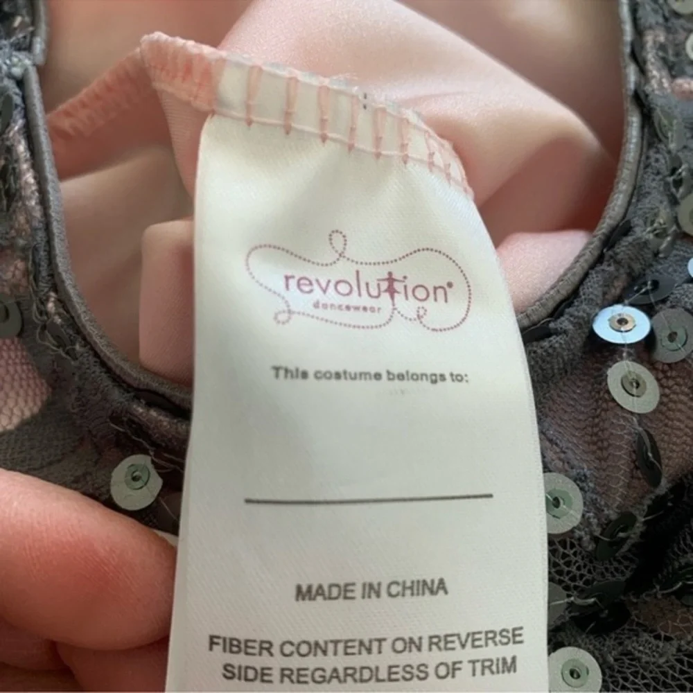 REVOLUTION Dancewear All of Me Sequin High-Low Chiffon Lyrical Contemporary Grey
